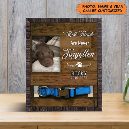 Personalized Pet Collar Frame - Memorial Pet Loss Sign, Pet Loss Sympathy, Custom Memorial Pet Collar Sign - Gift For Pet Lovers, Pet Lovers - Amzanimalsgift