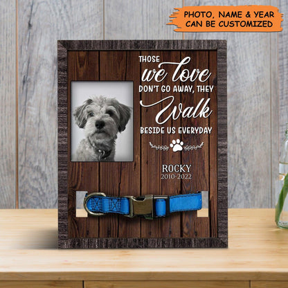 Personalized Pet Collar Frame - Miniature Schnauzer Photo Keepsake, Pet Loss Sympathy, Memorial Custom Pet Collar Frame - Gift For Pet Lovers, Family - Amzanimalsgift