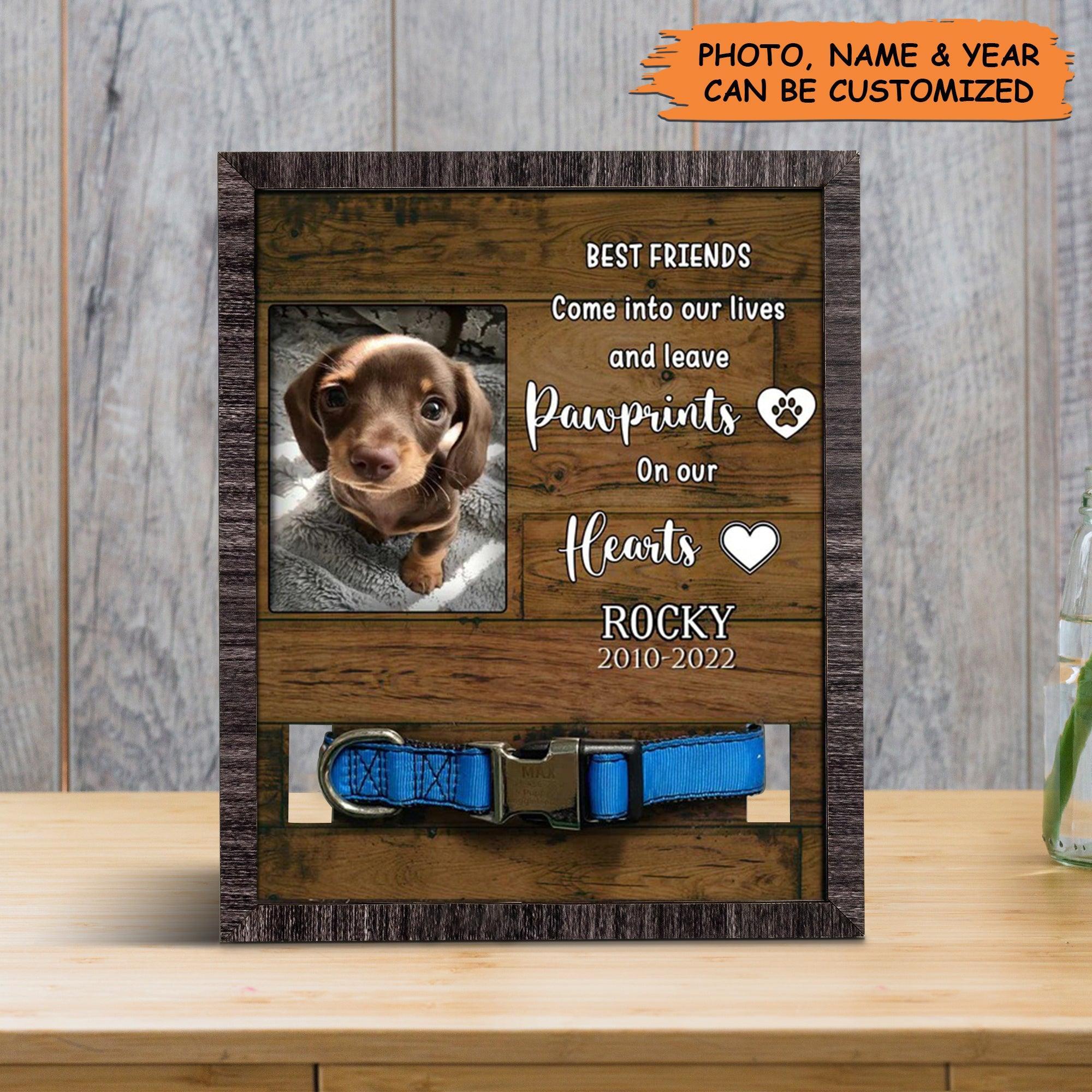 Personalized Pet Collar Frame - Passed Away Dog Gifts, Pet Loss Sympathy, Memorial Custom Pet Collar Frame - Gift For Pet Lovers, Family, Friend - Amzanimalsgift