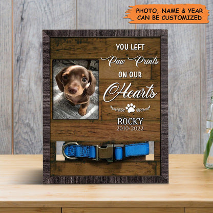 Personalized Pet Collar Frame - Passed Away Dog Gifts, Pet Loss Sympathy, Memorial Custom Pet Collar Frame - Gift For Pet Lovers, Family, Friend - Amzanimalsgift