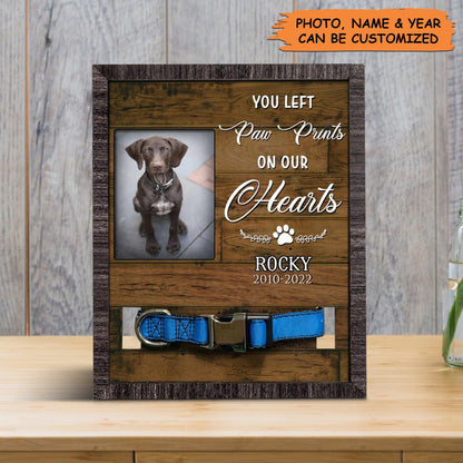 Personalized Pet Collar Frame - Pet Collar Keepsake Picture Frame, Custom Dog Photo Keepsake, Memorial Custom Pet Collar Frame - Gift For Pet Lovers - Amzanimalsgift