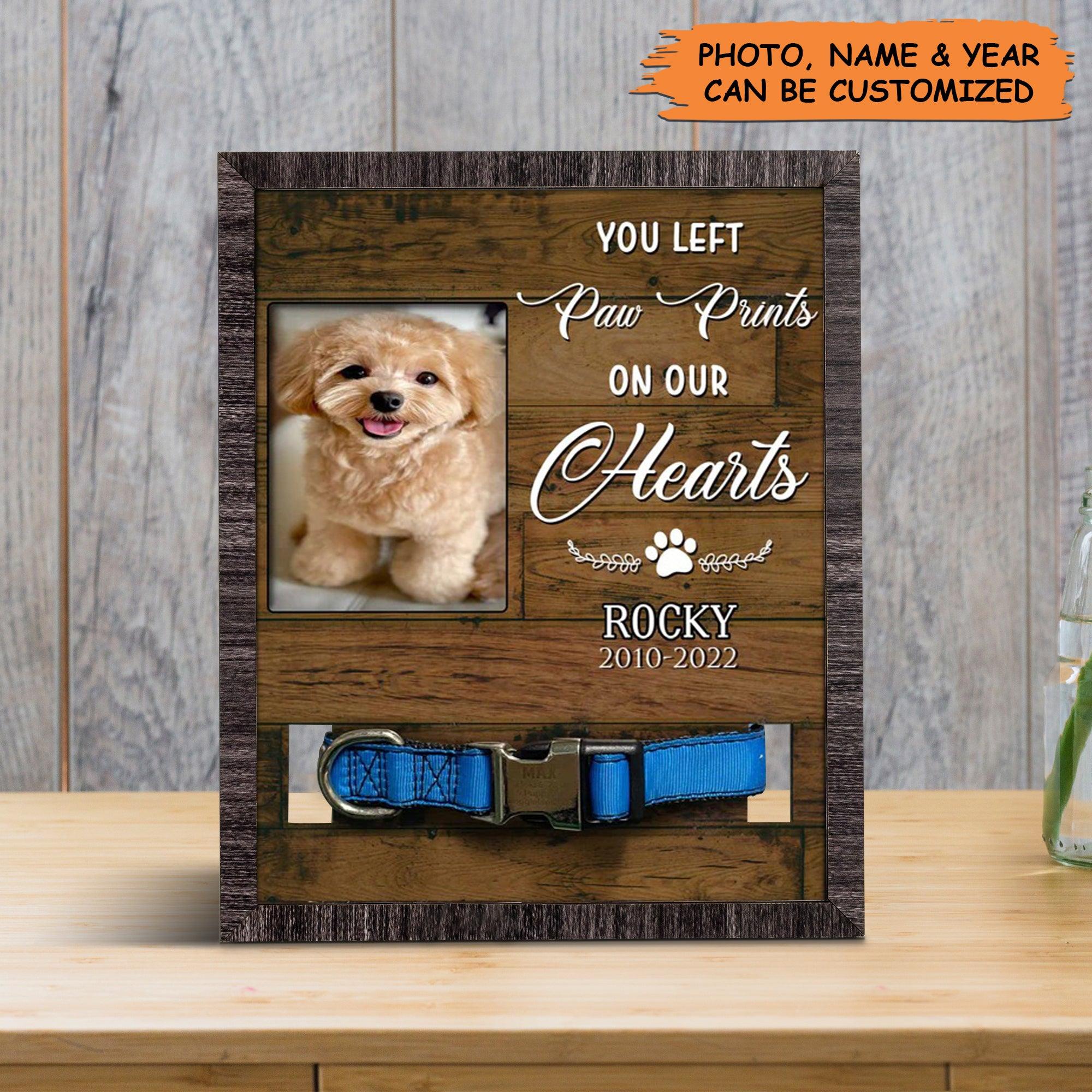 Personalized Pet Collar Frame - Poodle Dog Photo Keepsake, Pet Loss Sympathy, Memorial Custom Collar Frame - Gift For Pet Lovers, Grieving Pet Owner - Amzanimalsgift