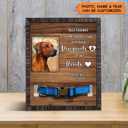 Personalized Pet Collar Frame - Rhodesian Ridgeback Photo Keepsake, Pet Loss Sympathy, Memorial Custom Pet Collar Frame - Gift For Pet Lovers, Family - Amzanimalsgift