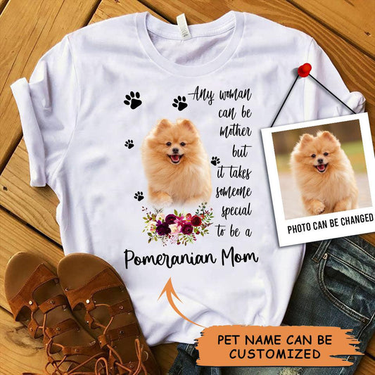 Personalized Pomeranian Mom T Shirts, Happy Mother's Day From Pomeranian For Humans, Women's Pomeranian Gifts Pomeranian Cute Pomeranian Puppy TShirts - Amzanimalsgift