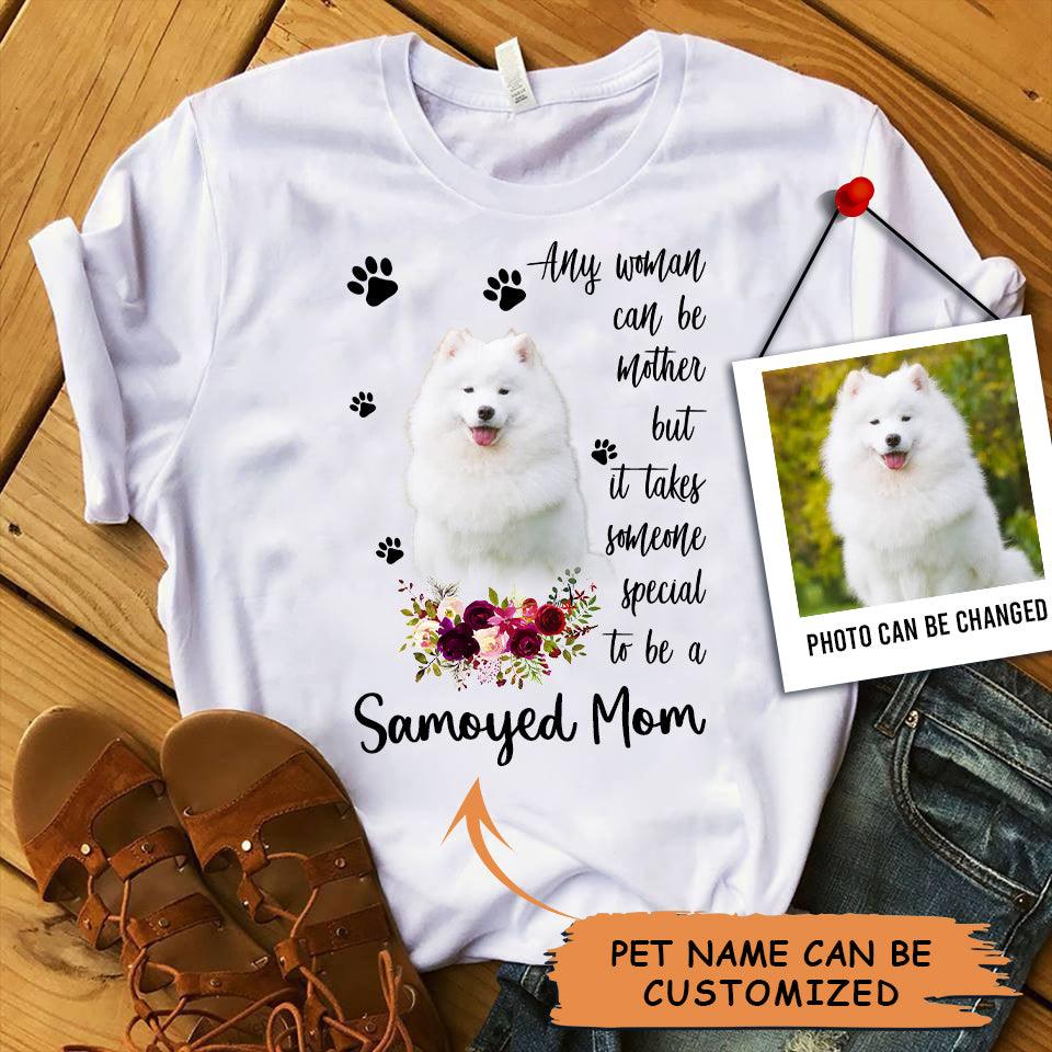 Personalized Samoyed Mom T Shirts, Happy Mother's Day From Samoyed For Humans, Women's Samoyed Gifts Samoyed Cute Samoyed Puppy TShirts - Amzanimalsgift
