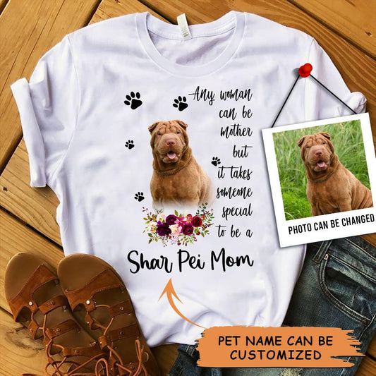 Personalized Shar Pei Mom T Shirts, Happy Mother's Day From Shar Pei For Humans, Women's Shar Pei Gifts Shar Pei Cute Shar Pei Puppy T Shirts - Amzanimalsgift