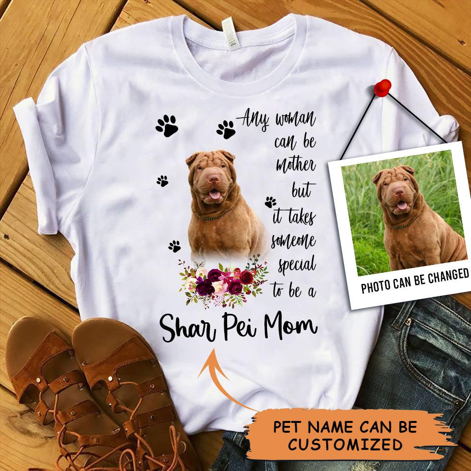 Personalized Shar Pei Mom T Shirts, Happy Mother's Day From Shar Pei For Humans, Women's Shar Pei Gifts Shar Pei Cute Shar Pei Puppy T Shirts - Amzanimalsgift