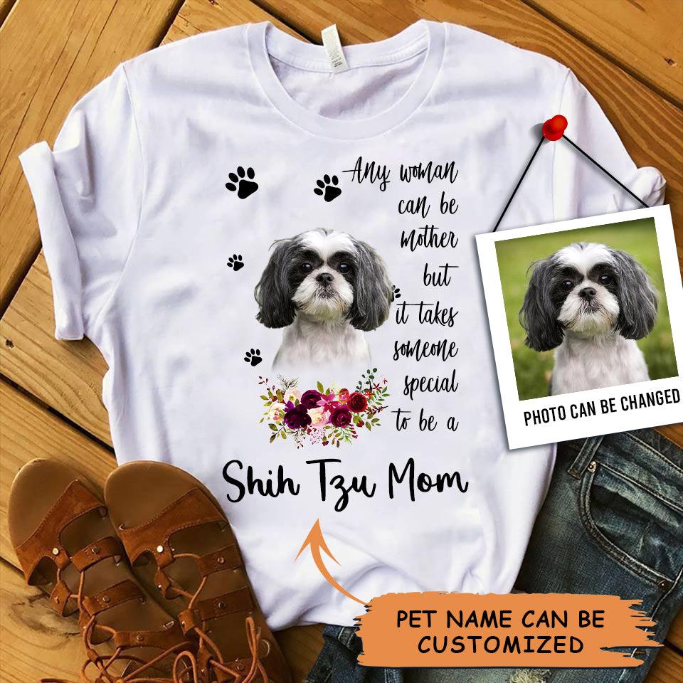 Personalized Shih Tzu Mom T Shirts, Happy Mother's Day From Shih Tzu For Humans, Women's Shih Tzu Gifts Shih Tzu Cute Shih Tzu Puppy T Shirts - Amzanimalsgift