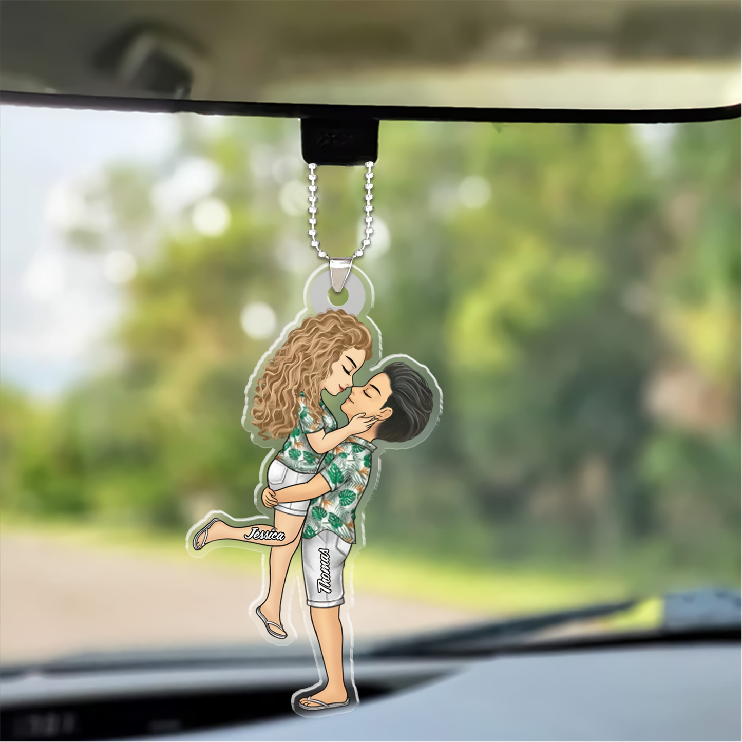 Personalized Beach Couple Hugging Noses Touching Ornament, Couple Hugging Ornament, Couples Ornament, Anniversary Gift