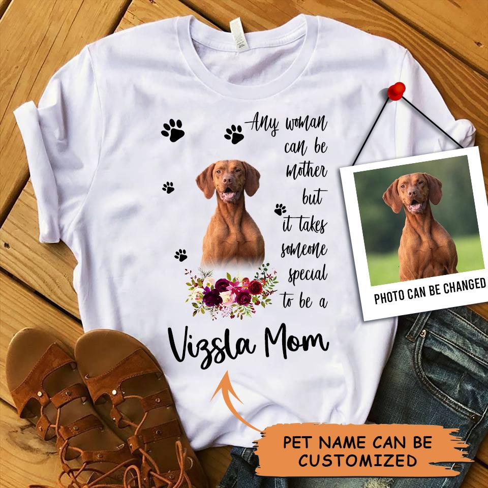 Personalized Vizsla Mom T Shirts, Happy Mother's Day From Vizsla For Humans, Women's Vizsla Gifts Vizsla Cute Vizsla Puppy T Shirts - Amzanimalsgift