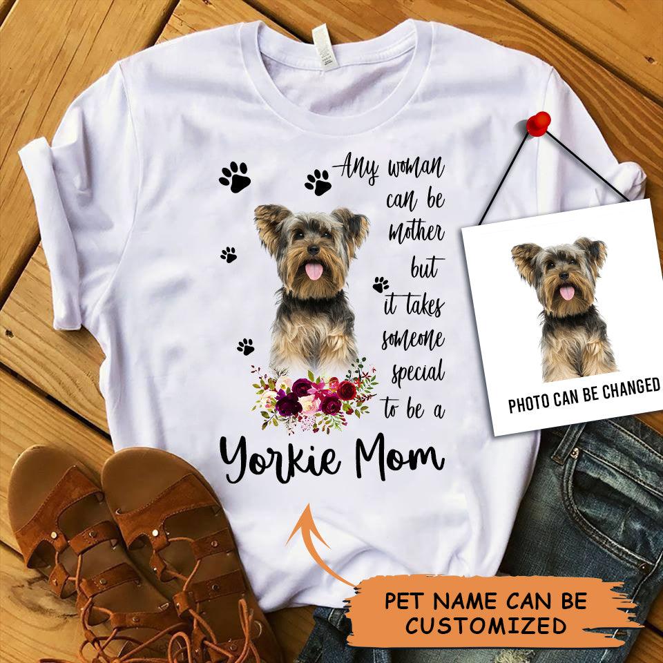 Personalized Yorkshire Terrier Yorkie Mom T Shirts, Happy Mother's Day From Yorkie For Humans, Women's Yorkie Gifts Yorkie Cute Yorkie Puppy T Shirts - Amzanimalsgift
