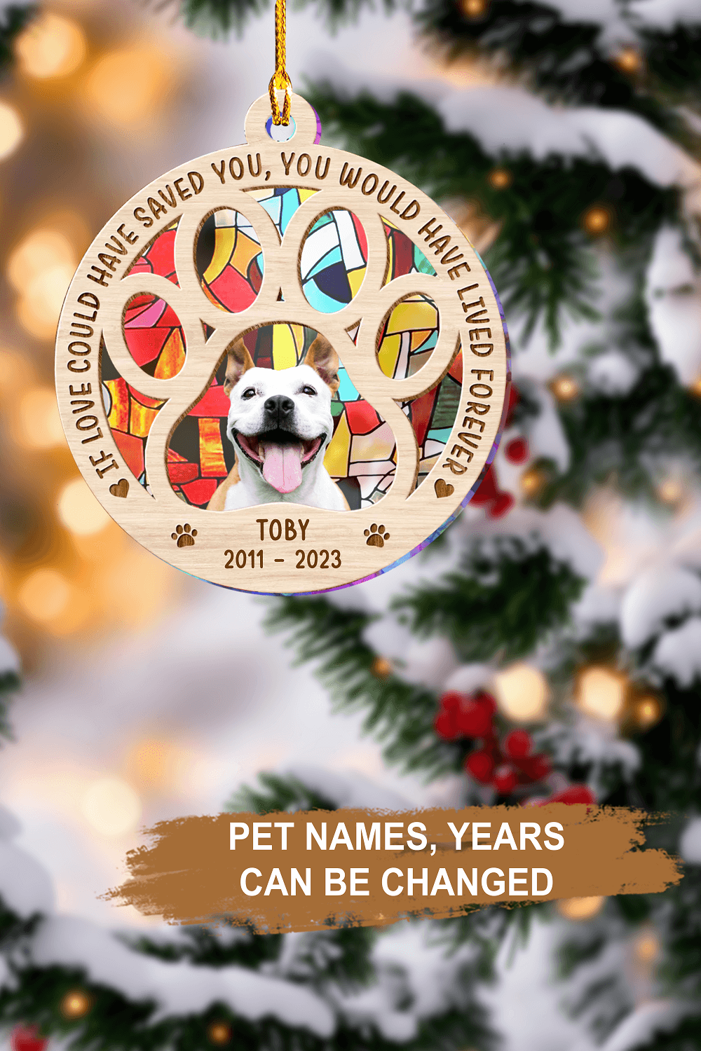 Pet Memorial Suncatcher, Custom Name Pet Decor, Loss of Pet Sympathy Gift, Pet Cat Gift, Stained Glass Light Catcher, Dog Memorial Ornament