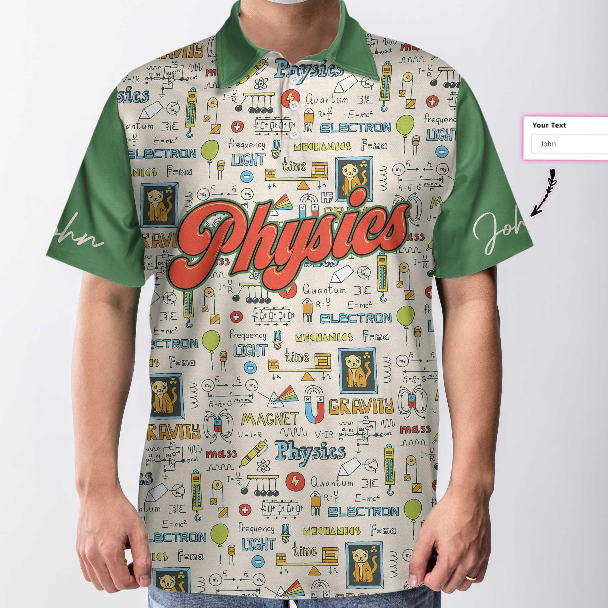 Physics Teacher Custom Men Polo Shirt, I Am A Physics Teacher Custom Polo Shirt, Personalized Gift For Physics Teacher - Amzanimalsgift