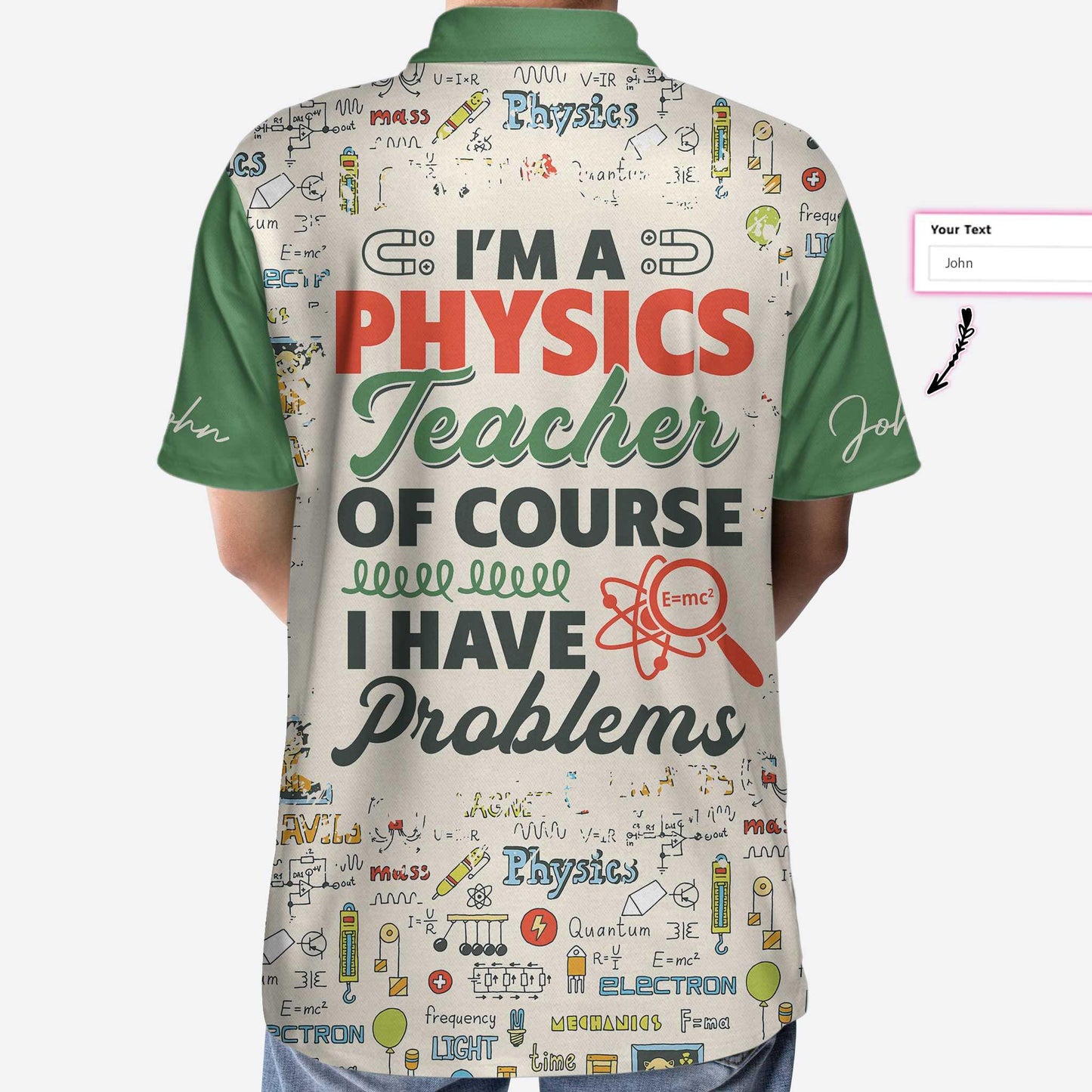 Physics Teacher Custom Men Polo Shirt, I Am A Physics Teacher Custom Polo Shirt, Personalized Gift For Physics Teacher - Amzanimalsgift