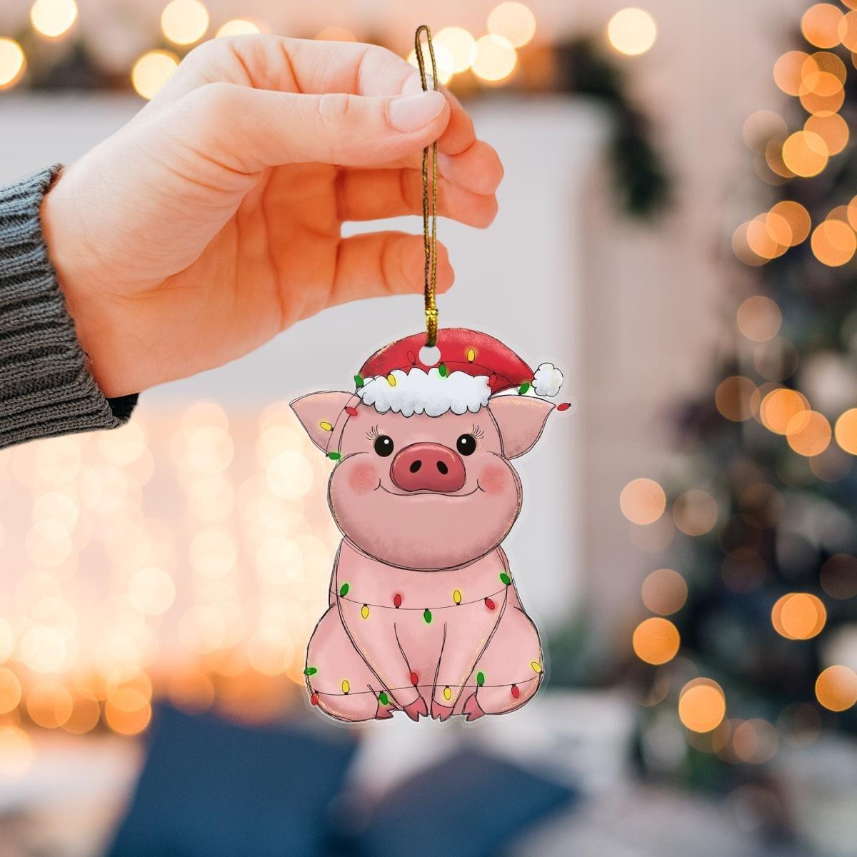 Pig mica ornament - Amzanimalsgift