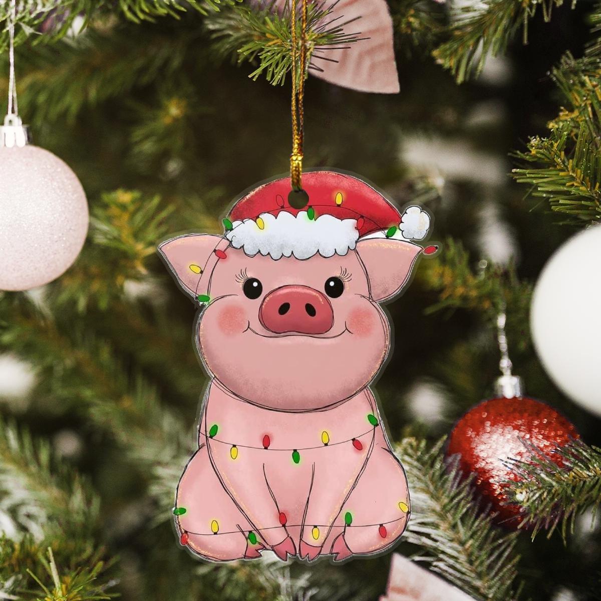 Pig mica ornament - Amzanimalsgift