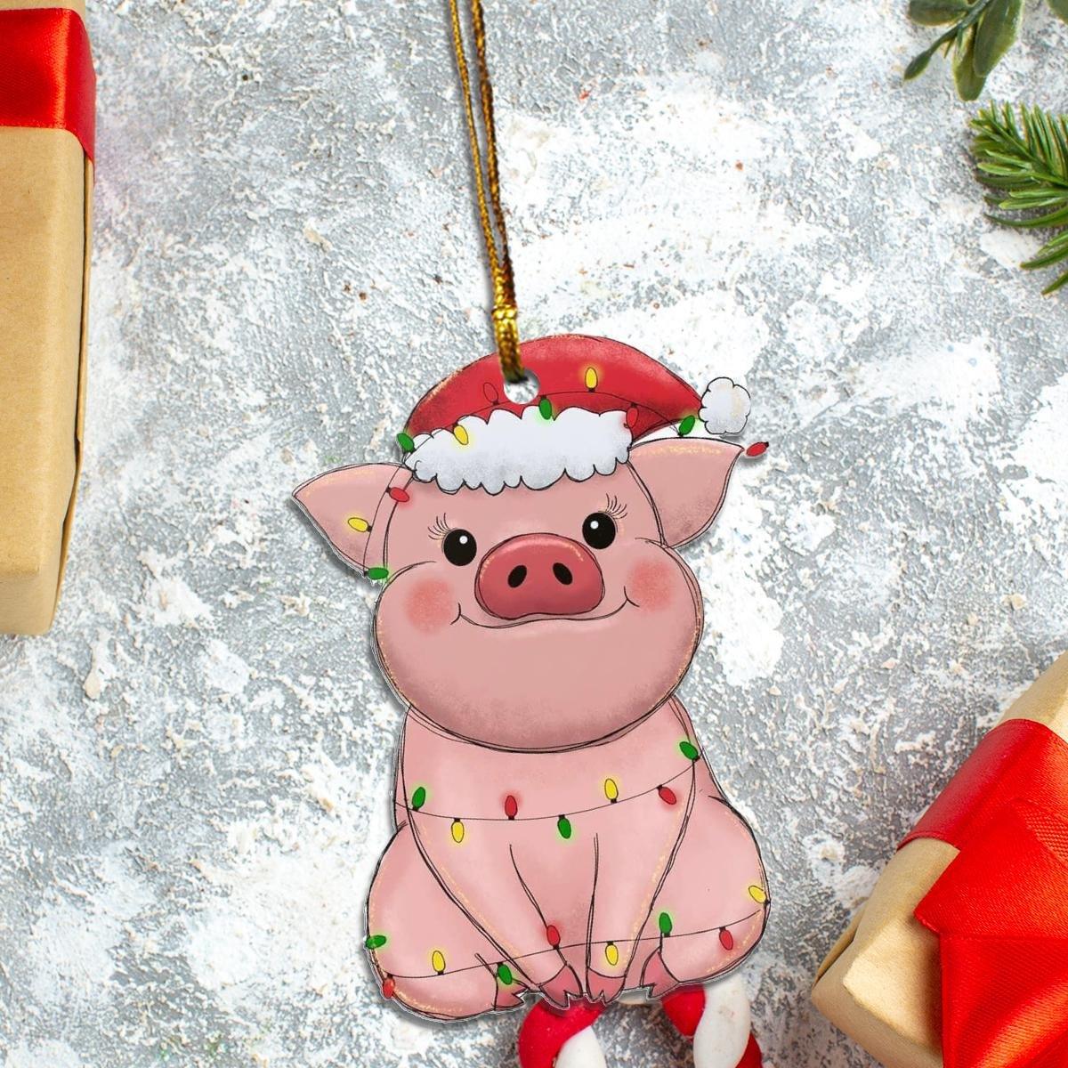 Pig mica ornament - Amzanimalsgift