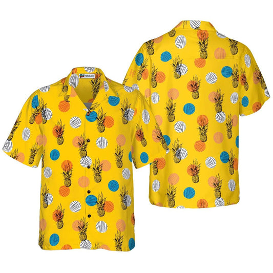 Pineapple Hawaiian Shirt, Pineapple Pattern Hawaiian Shirt, Colorful Summer Aloha Shirt For Men Women, Perfect Gift For Husband, Wife, Friend, Family - Amzanimalsgift