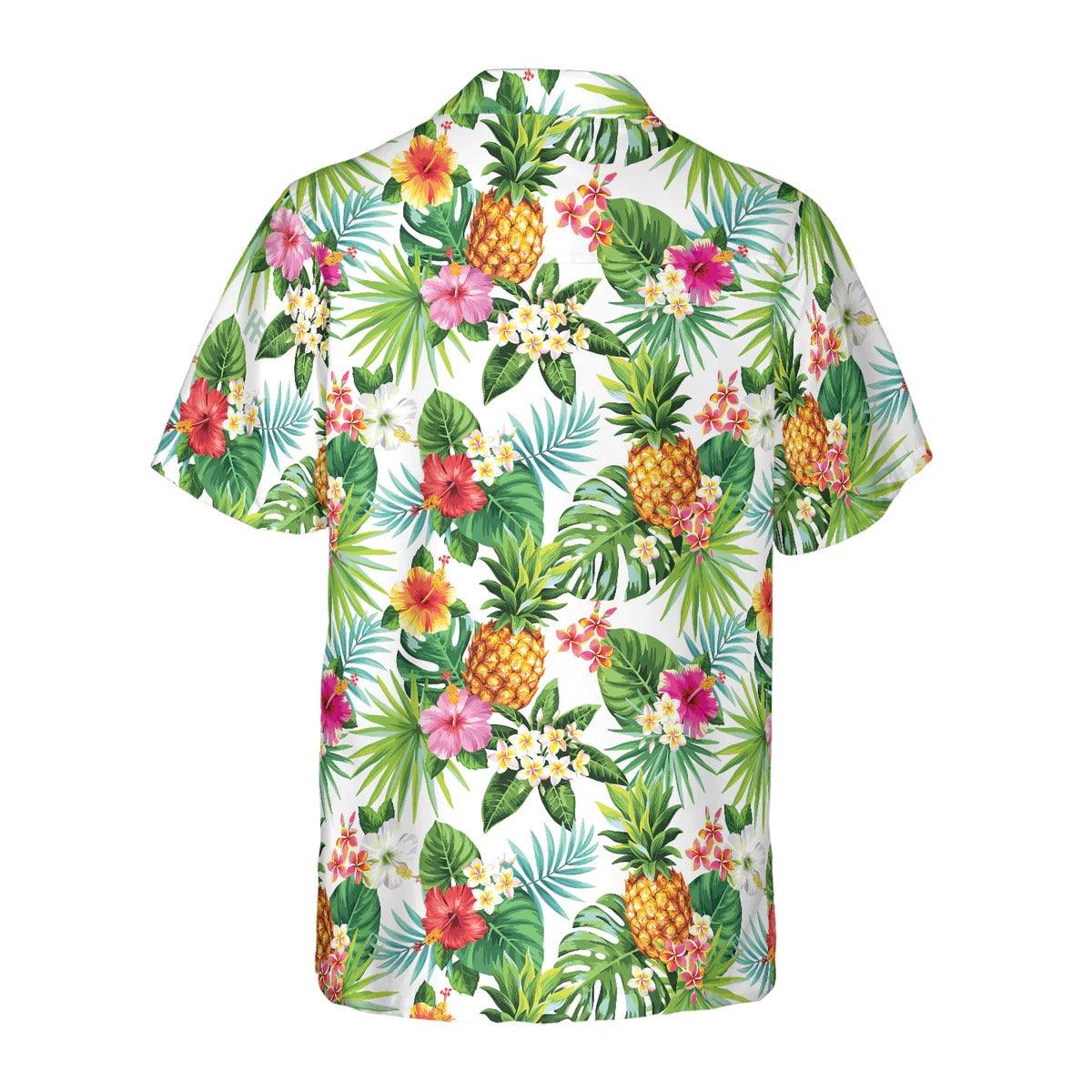 Pineapple Tropical Hawaiian Shirt, Tropical Hawaiian Shirt, Colorful Summer Aloha Shirt For Men Women, Perfect Gift For Husband, Wife, Friend, Family - Amzanimalsgift