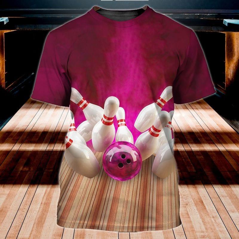 Pink Bowling Shirt, Women Bowling Player Shirt, Bowling Shirt For Men, Bowling Team Players Shirt - Perfect Gift For Ladies, Bowling Lovers - Amzanimalsgift