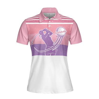 Pink Golf Women Polo Shirt, I Golf Like A Girl Try To Keep Up Women Polo Shirt, Best Golfing Gift For Ladies, Golfers, Golf Sport Lovers - Amzanimalsgift