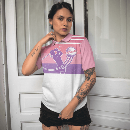 Pink Golf Women Polo Shirt, I Golf Like A Girl Try To Keep Up Women Polo Shirt, Best Golfing Gift For Ladies, Golfers, Golf Sport Lovers - Amzanimalsgift