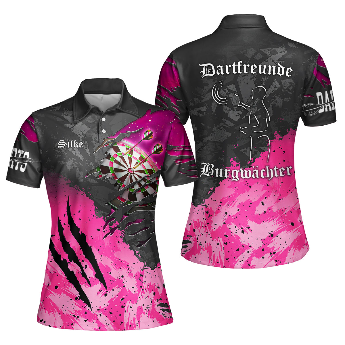 Customized Darts Polo Shirt Multicolor For LG Silke Team