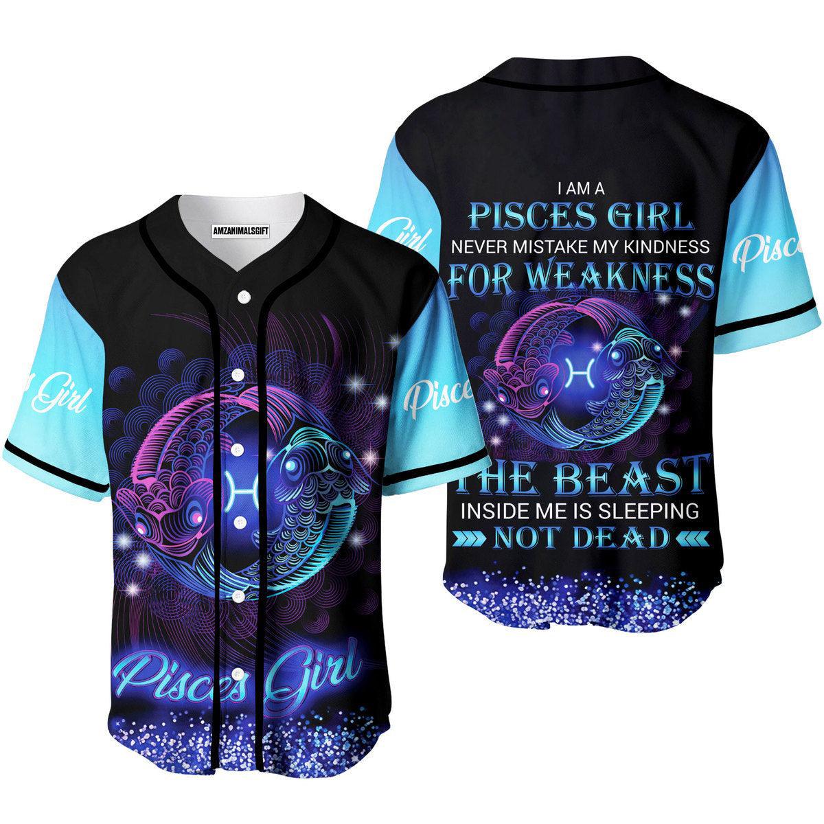 Pisces Baseball Jerseys, Pisces Girl Baseball Jerseys For Men And Women - Perfect Gift For Friend, Family - Amzanimalsgift