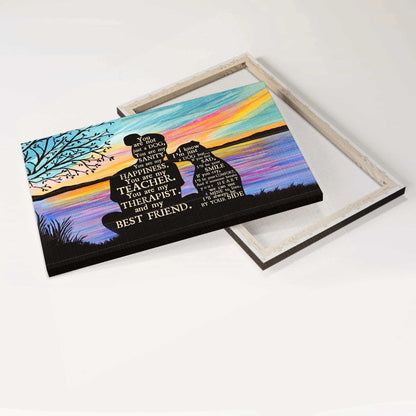 Pit Bull Premium Wrapped Landscape Canvas - Pit Bull, By The Riverside, Shadow, You Are Not Just A Dog, You're My Happiness - Gift For Pit Bull Lovers - Amzanimalsgift