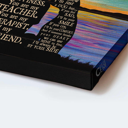 Pit Bull Premium Wrapped Landscape Canvas - Pit Bull, By The Riverside, Shadow, You Are Not Just A Dog, You're My Happiness - Gift For Pit Bull Lovers - Amzanimalsgift