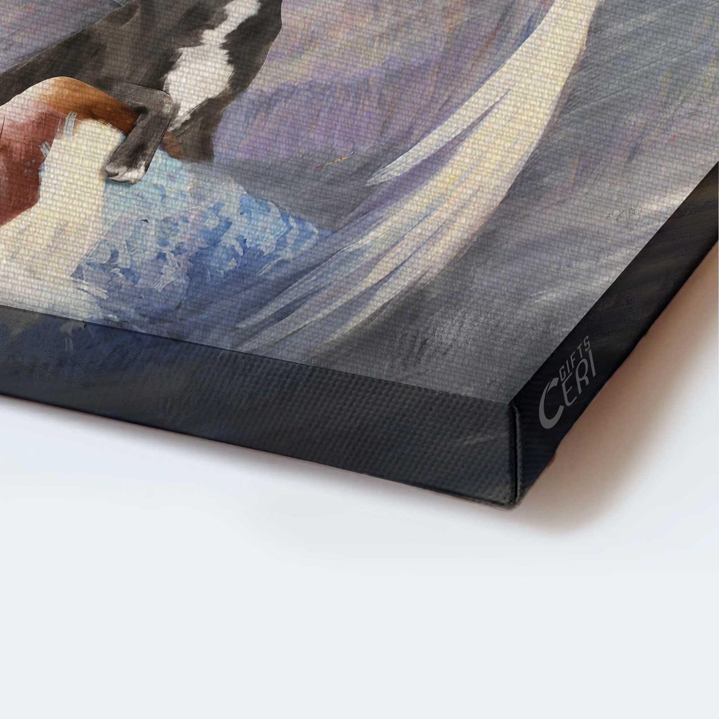 Pit Bull Premium Wrapped Landscape Canvas - Pit Bull, Sleeping Girl, Beautiful Wings, I'll Protect You - Perfect Gift For Pit Bull Lovers - Amzanimalsgift