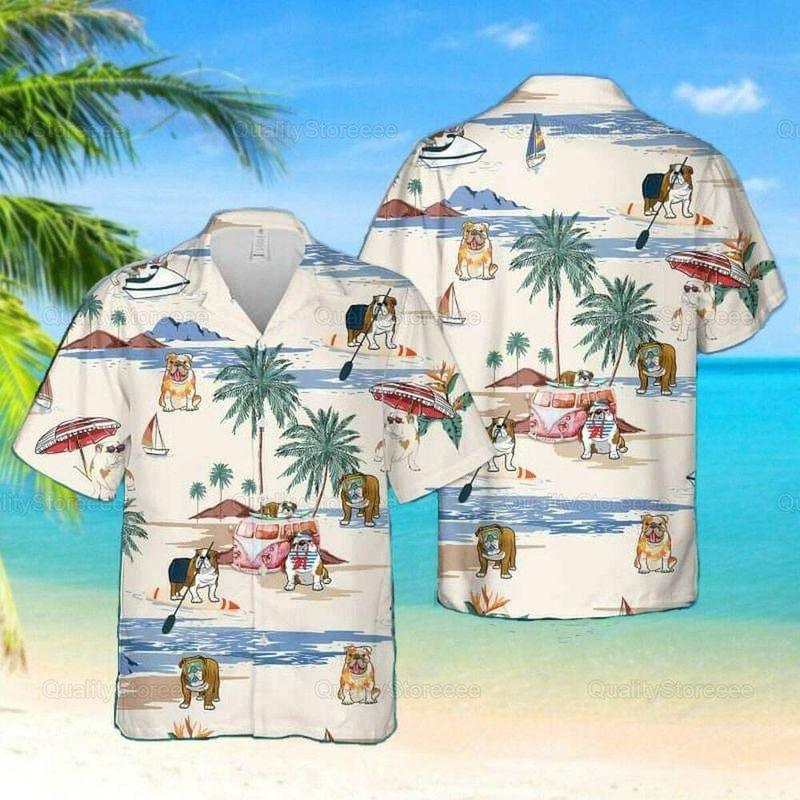 Pitbull Dog Aloha Hawaiian Shirt - Pitbull Summer Beach Life Hawaiian Shirt, Summer Vacation Hawaiian Shirt For Men & Women, Pitbull Lover - Amzanimalsgift