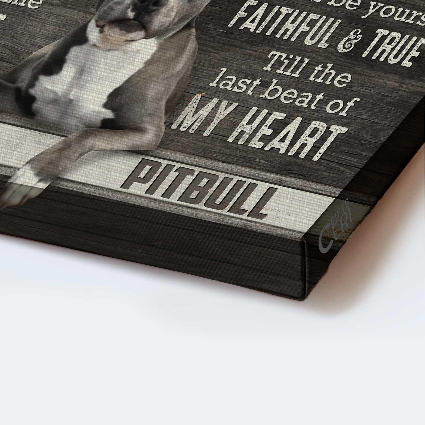 Pitbull Premium Wrapped Landscape Canvas - Pitbull Drawing, Black And White Painting, I Am Your Friend - Perfect Gift For Pitbull Lovers - Amzanimalsgift