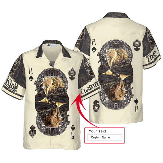 Poker Custom Name Hawaiian Shirt, The King Of Poker, Personalized Colorful Summer Aloha Shirt For Men Women, Perfect Gift For Friend, Poker Lovers - Amzanimalsgift