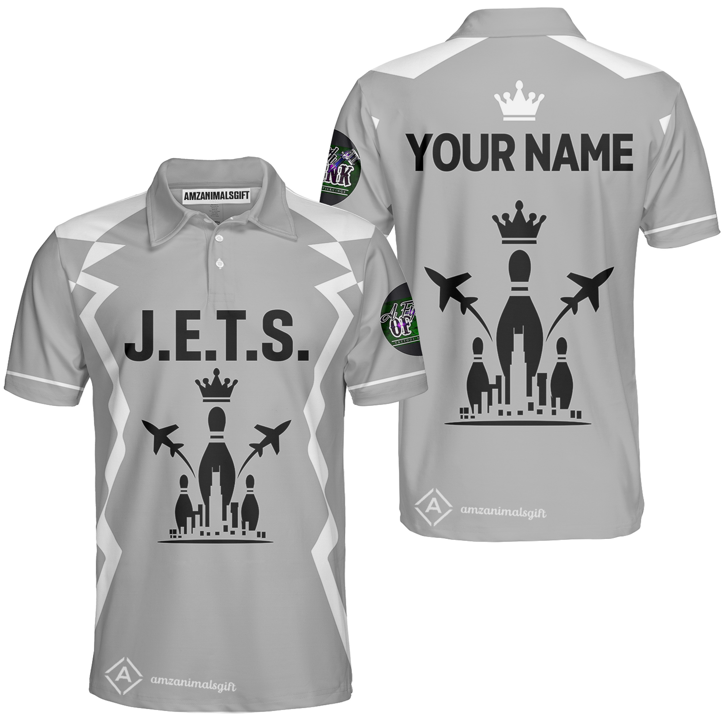 Custom Bowling J.e.t.s Jersey For Kameron