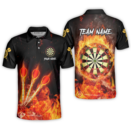 Custom Dart Jersey Team Shirt For Players, Dart Flame, Personalize Name and Team Name