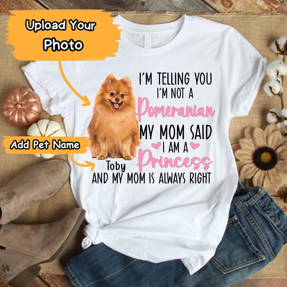 Pomeranian Unisex T Shirt Custom - Customize Name & Photo I'm Telling You I'm Not A Pomeranian Personalized Unisex T Shirt - Gift For Dog Lovers, Friend, Family - Amzanimalsgift