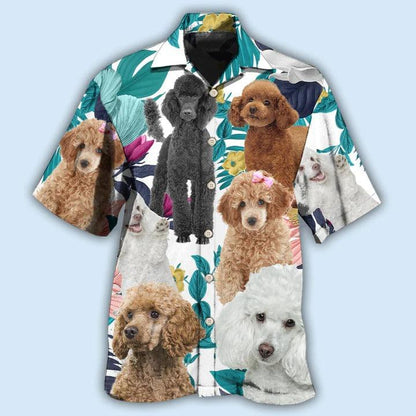 Poodle Aloha Hawaii Shirt - Poodle Lovely Tropical Leaf Hawaiian Shirt For Summer - Perfect Gift For Dog Lovers, Friend, Family - Amzanimalsgift