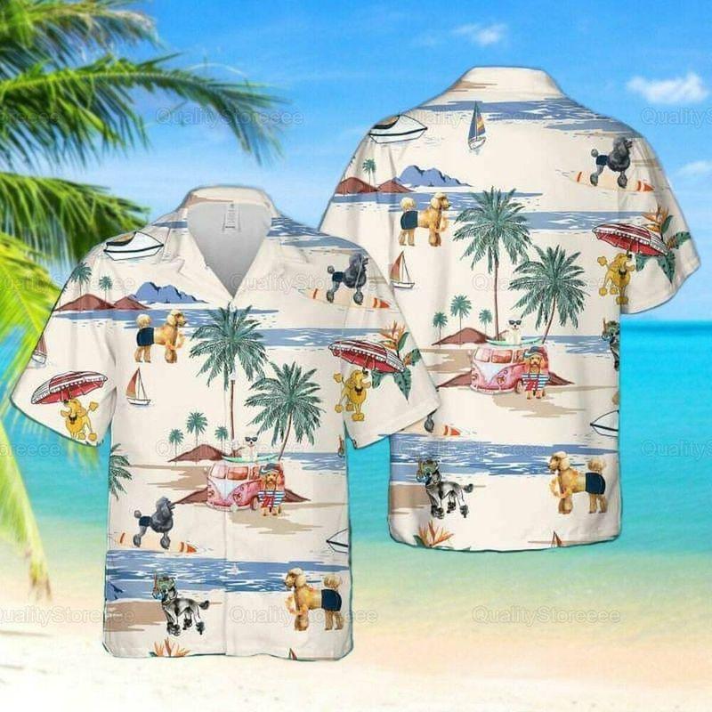 Poodle Dog Aloha Hawaiian Shirt - Poodle Dog Beach Life Hawaiian Shirt, Summer Vibes Pattern Hawaiian Shirt For Men & Women, Poodle Lover - Amzanimalsgift