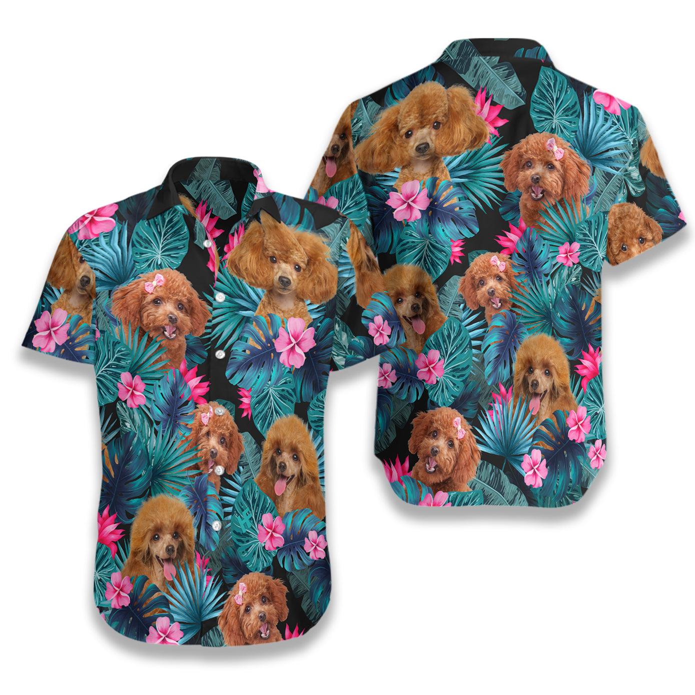Poodle Hawaiian Shirt, Tropical Colorful Summer Aloha Shirt For Men Women, Perfect Gift For Friend, Family, Dog Lovers, Poodle Mom Dad - Amzanimalsgift