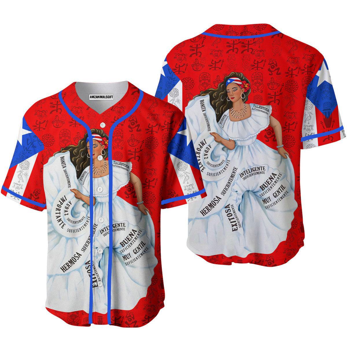 Puerto Rico Baseball Jerseys, Pretty Puerto Rico Girl Baseball Jerseys For Men And Women - Perfect Gift For Friend, Family - Amzanimalsgift