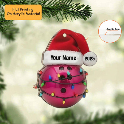 Personalized Bowling Ball Ornament, Bowling Christmas Keychain, Car Ornament, Christmas Ornament Gifts