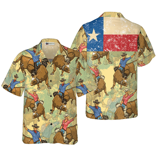 Rodeo Texas Flag Hawaiian Shirt, Stylish Texas, Colorful Summer Aloha Shirt For Men Women, Perfect Gift For Friend, Texas Lovers - Amzanimalsgift