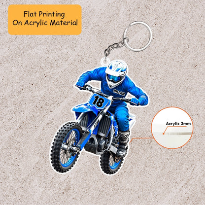 Personalized Motocross Christmas Ornament, Racing Motocross, Custom Ornament Christmas Gift, Keychain Motocross, Car Ornament Motocross