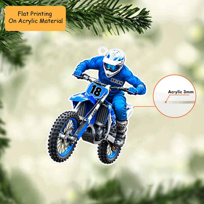 Personalized Motocross Christmas Ornament, Racing Motocross, Custom Ornament Christmas Gift, Keychain Motocross, Car Ornament Motocross