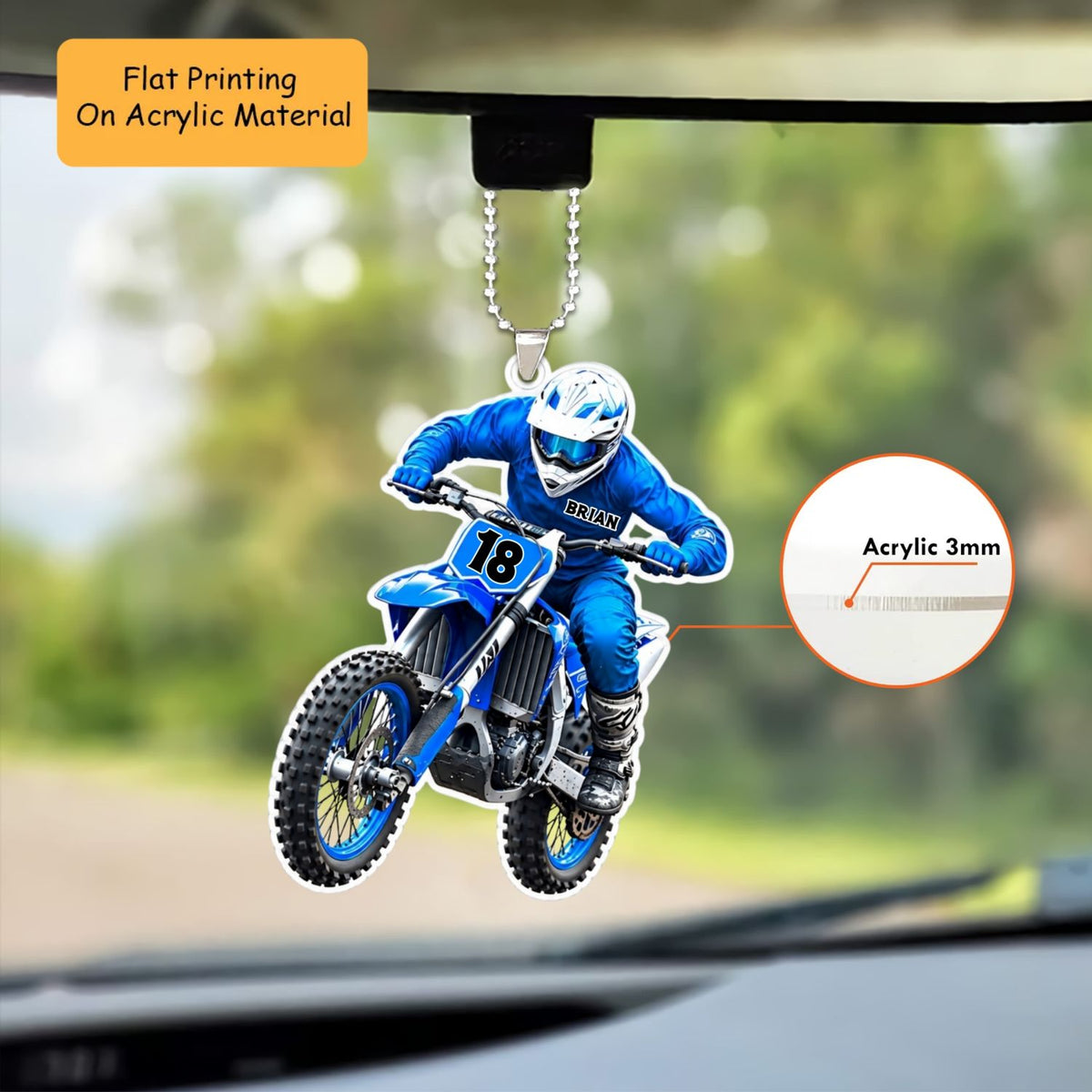 Personalized Motocross Christmas Ornament, Racing Motocross, Custom Ornament Christmas Gift, Keychain Motocross, Car Ornament Motocross