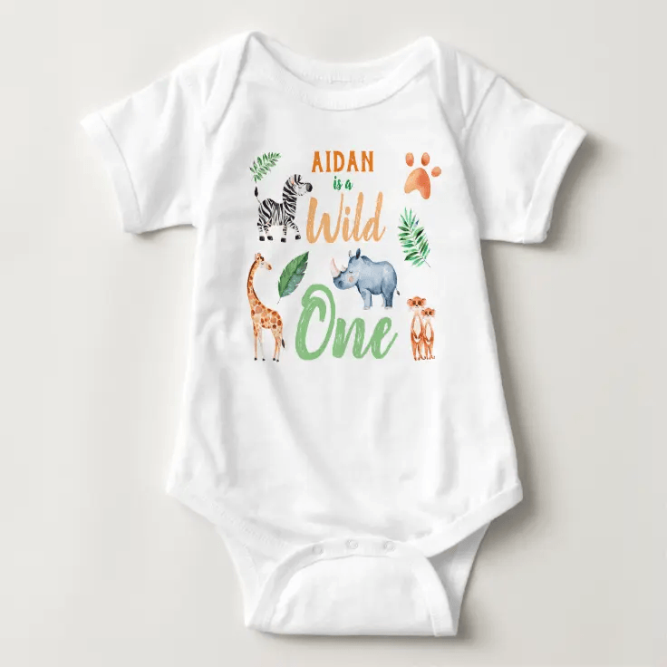 Safari Animal Baby Onesie, Baby Bodysuit, Newborn Onesies - Perfect Gift For Baby, Baby Gift Onesie - Amzanimalsgift