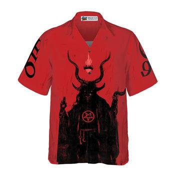 Satanic Demon Goat Hawaiian Shirt - Perfect Gift For Lover, Friend, Family - Amzanimalsgift