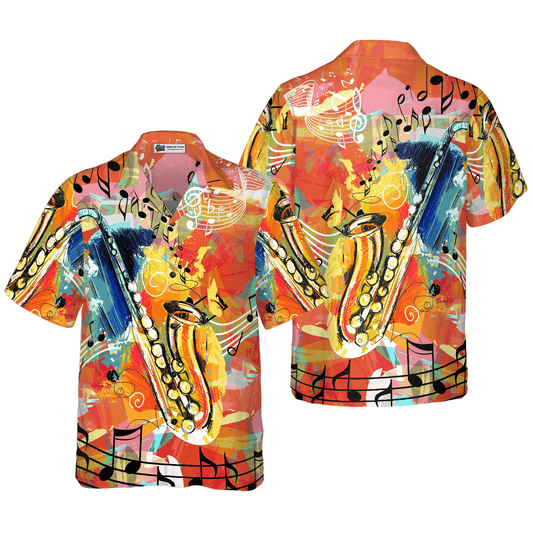 Saxophone Hawaiian Shirt, Saxophone Guides You To The World Hawaiian Shirt, Colorful Summer Aloha Shirt For Men Women, Gift For Friend, Music Lovers - Amzanimalsgift