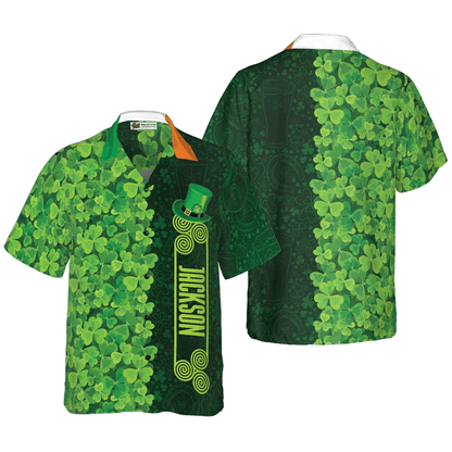 Shamrock Happy Saint Patrick's Day Irish Ireland Custom Name Hawaiian Shirt, Personalized Colorful Summer Aloha Shirts For Men Women - Amzanimalsgift